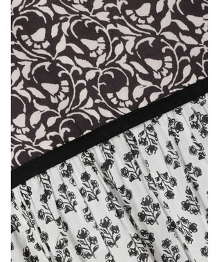 CRAFT STANDARD BOUTIQUE インド綿混エスニック切替ワンピース Charcoal Gray