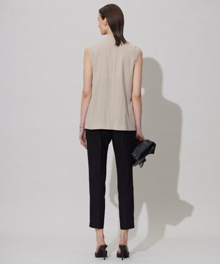 ICB 【接触冷感・UVカット・洗える】 T/Rドライリネン ジレ ベージュ系