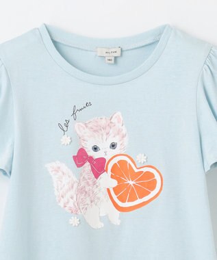 ANY KIDS 【温度で色が変わる】接触冷感 しろくま ミラクルプリント Tシャツ サックスブルー