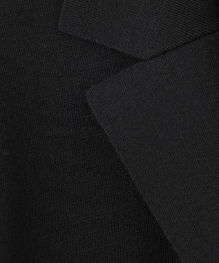 ICB 【洗える】ドライコットンアセテート ニットジャケット ブラック系