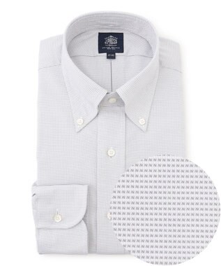 J.PRESS MEN 【PREMIUM PLEATS / 形態安定】ピンヘッド ドレスシャツ / B.D.