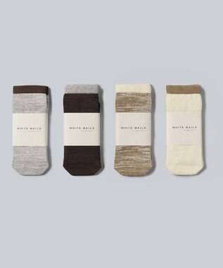 WHITE MAILS 【UNISEX】PAPER シークレット5本指ソックス オフホワイト