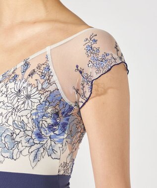 Chacott フレンチスリーブレオタード ブルー