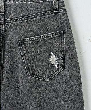 WEGO ヴィンテージウォッシュダメージデニムパンツ ブラックその他