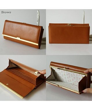 tsumori chisato CARRY プットオンネコ　がま口　長財布　かぶせ ブラウン