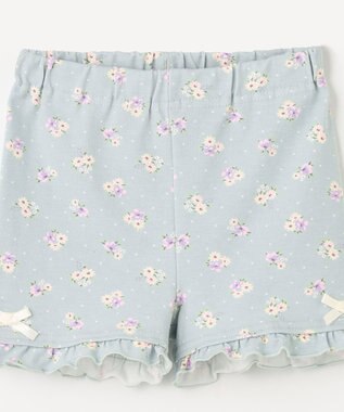 ANY KIDS 1分丈 スパッツ ミント×花柄