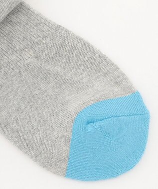 23区GOLF 【MEN】【日本製】バイカラー レギュラーソックス ライトグレー系