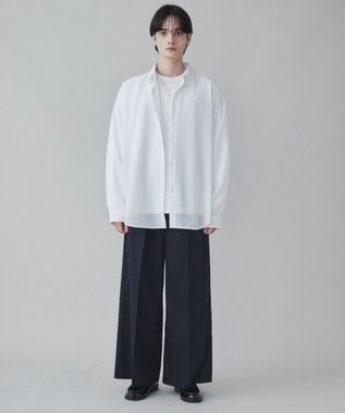 WEGO 【ユニセックス着用ITEM】ワイドストレートスラックス ネイビー