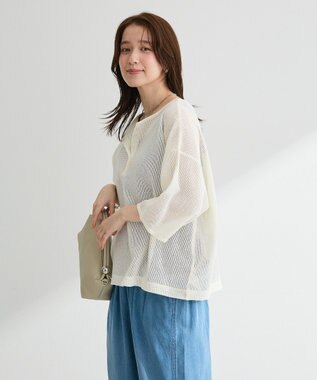 Green Parks 前後２ｗａｙコットンメッシュプルオーバー White