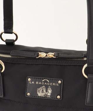 LA BAGAGERIE ウォータープルーフナイロン　2WAYハンドバッグ ブラック