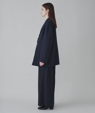 WEGO 【ユニセックス着用ITEM】ワイドストレートスラックス ネイビー