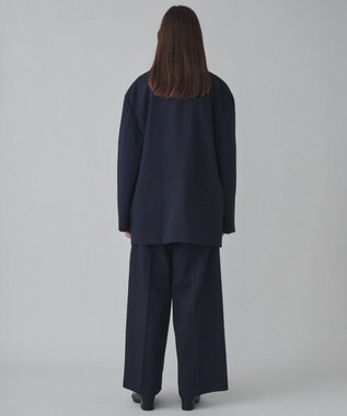 WEGO 【ユニセックス着用ITEM】ワイドストレートスラックス ネイビー