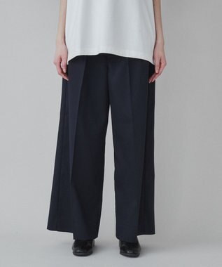 WEGO 【ユニセックス着用ITEM】ワイドストレートスラックス ネイビー