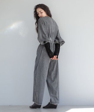 Green Parks ■ＥＳＣＡＲ　シャーリングデニムオールインワン Gray