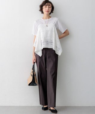 23区 【先行予約】シアーコンフォート クルーネック Tシャツ ホワイト系