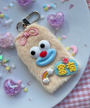 WEGO ミニラッキーチャームモンスターぬいぐるみキーホルダー イエロー