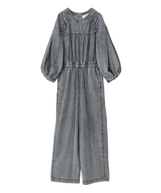 Green Parks ■ＥＳＣＡＲ　シャーリングデニムオールインワン Gray