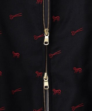 J.PRESS MEN エンブロイダリーゴルフジャケット ネイビー系