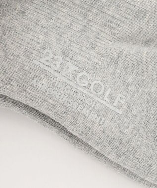 23区GOLF 【MEN】【日本製】バイカラー レギュラーソックス ライトグレー系