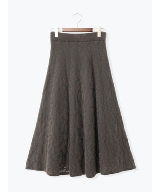 Te chichi 起毛レースニットスカート（セットアップ可）《2025winter catalog item》 チャコールグレー