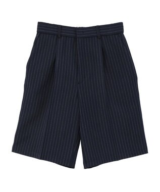 AMERICAN HOLIC イージーケアタックハーフパンツ Stripe Navy
