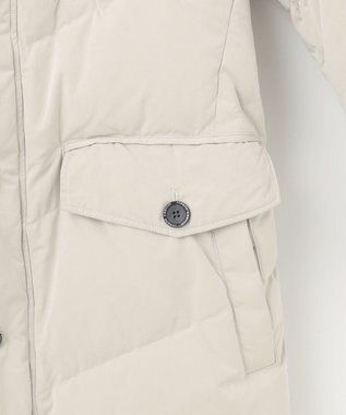 JOSEPH ABBOUD MOUNTAIN  【サスティナブル/ECO撥水/ECOファー/9ポケット/男女兼用】Pe/Nyピーチ ダウンコート アイボリー系
