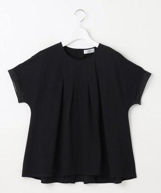 J.PRESS LADIES L 【洗える・接触冷感】プレーティングジャージー フレア カットソー ブラック系