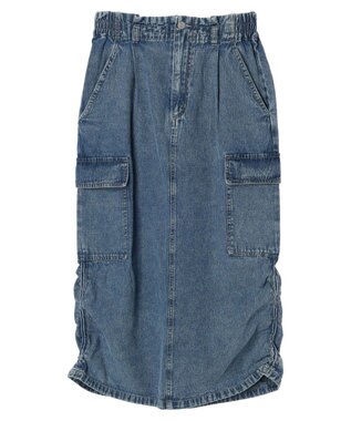 Green Parks ・ＥＬＥＮＣＡＲＥ　ＤＵＥ　カーゴデニムスカート Light Indigo