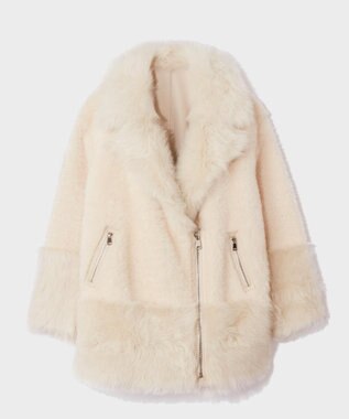 GRACE CONTINENTAL ムートンライダースコート キナリ