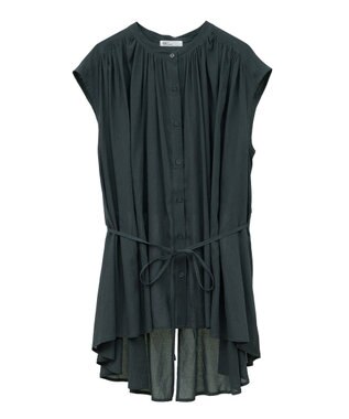 CRAFT STANDARD BOUTIQUE ヴィンテージボイルバックデザインブラウス Charcoal Gray