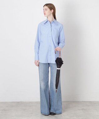 MOONBAT 【遮光/晴雨兼用日傘】POLO RALPH LAUREN(ポロ ラルフローレン) エンブフリル 長傘 遮熱 UV ブラック