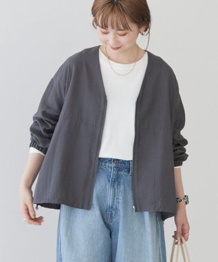 AMERICAN HOLIC ＶネックＺＩＰブルゾン Charcoal Gray