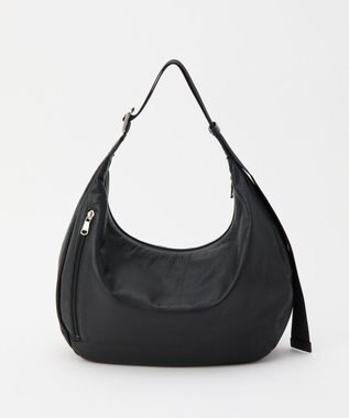 russet ≪ショルダーバッグ人気NO.1モデル≫ソフトレザーラウンドビッグショルダーバッグ(CE-1325-WEB) Black2（シルバー金具）