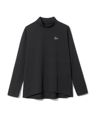 ZERO HALLIBURTON 【雑誌掲載・吸汗速乾・UVケア】 鹿の子 モックネックロングシャツ ZHG-W4A 1b 82872 ゴルフウェア ブラック