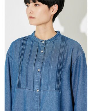 AMERICAN HOLIC デニムブザムバックボタンチュニック Indigo