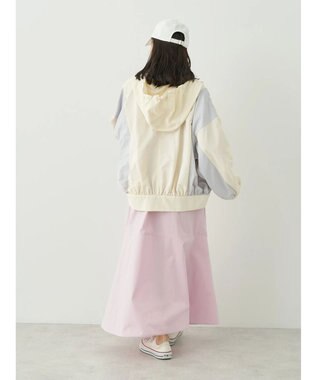 earth music&ecology コクーンギャザー切替ブルゾン Ivory