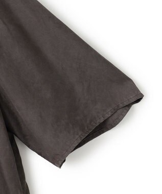 ICB 【洗える】 キュプラピグメントクロス ブラウス チャコール系