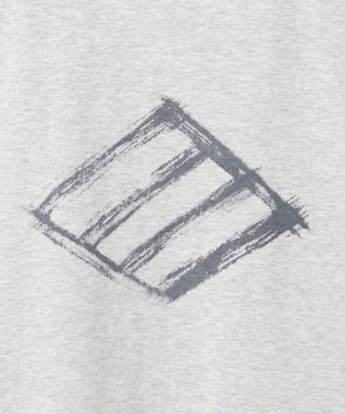 JOSEPH ABBOUD 【滑らかな肌触り】ダイヤロゴバックプリント Tシャツ ライトグレー系