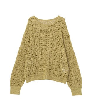 earth music&ecology メッシュニットプルオーバー Light Khaki