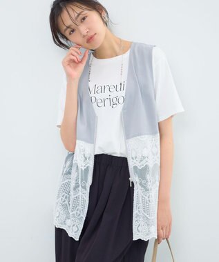 Green Parks レースドッキングＺＩＰベスト Light Gray