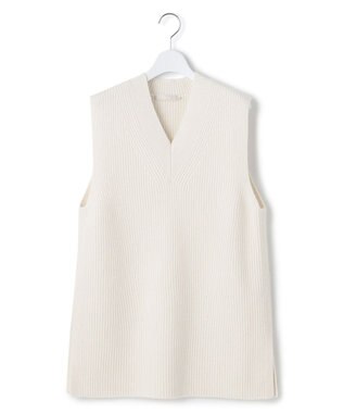 ICB 【洗える】ソフトカシミヤミックス ニットベスト オフホワイト系