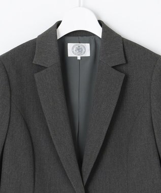 J.PRESS LADIES L 【洗える】アルガンシルク テーラード ジャケット グレー系