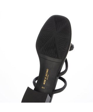 MODE ET JACOMO <MODE ET JACOMO>ラインストーンストラップミュールサンダル ブラック