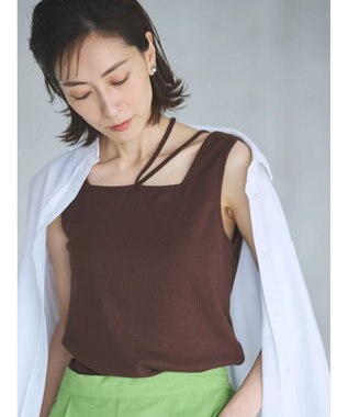 Green Parks マルチストラップテレコタンク Brown