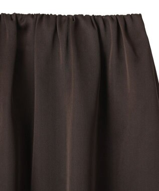 YECCA VECCA サテンフレアスカート Brown