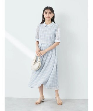 earth music&ecology クラシカルチェックワンピース Beige