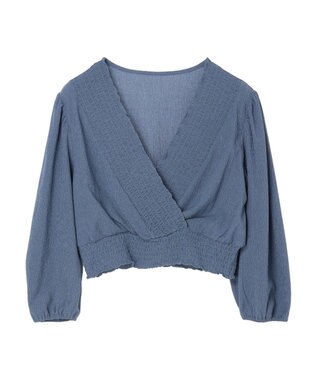 earth music&ecology ＳＥＴ２点カシュクールプルオーバー＋ワンピース Blue