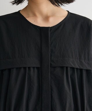 Green Parks ギャザードロストワンピース Black