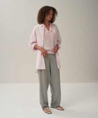 ATON GIZA BROAD | ウォッシュドシャツ - UNISEX PINK