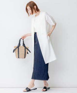 23区 【洗える】23区DENIM ストレッチデニム スカート ネイビー系